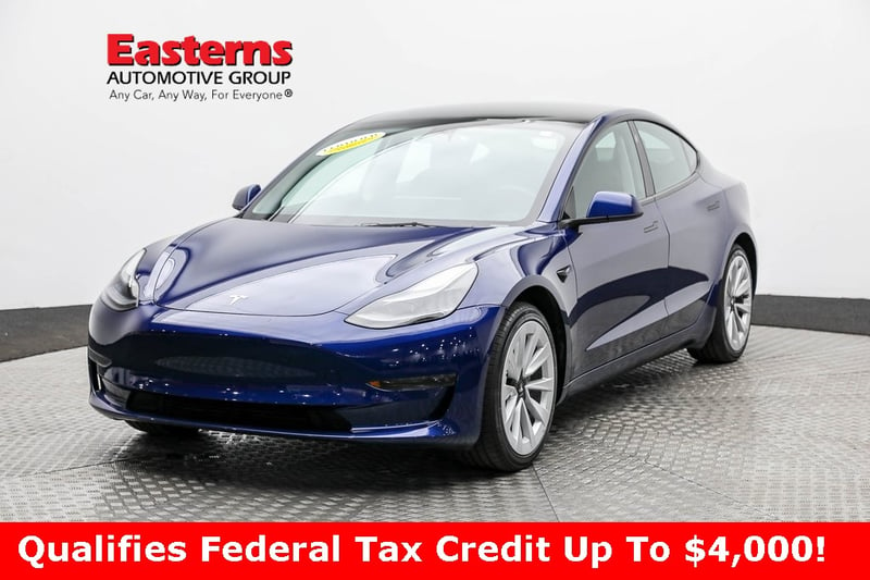 Used 2022 Tesla Model 3 Base with VIN 5YJ3E1EA1NF371103 for sale in Sterling, VA